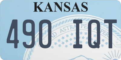 KS license plate 490IQT