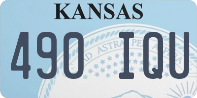 KS license plate 490IQU