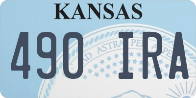 KS license plate 490IRA