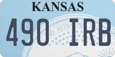 KS license plate 490IRB
