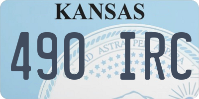 KS license plate 490IRC