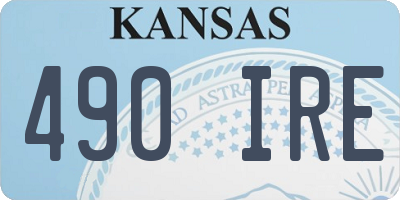 KS license plate 490IRE