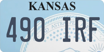 KS license plate 490IRF