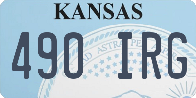 KS license plate 490IRG