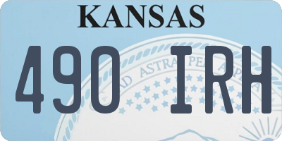 KS license plate 490IRH