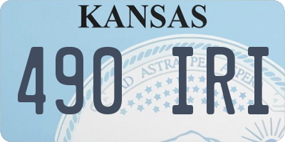 KS license plate 490IRI