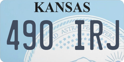 KS license plate 490IRJ