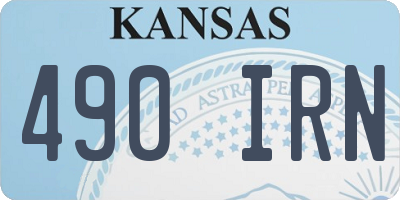 KS license plate 490IRN