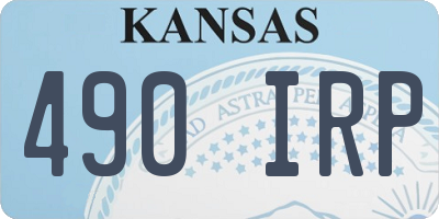 KS license plate 490IRP