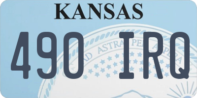KS license plate 490IRQ