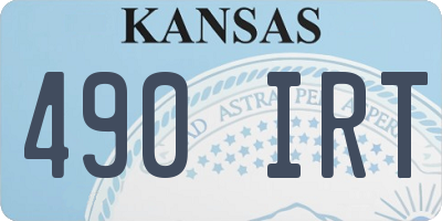 KS license plate 490IRT