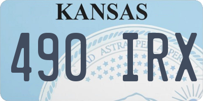 KS license plate 490IRX