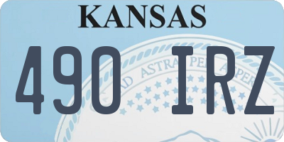 KS license plate 490IRZ