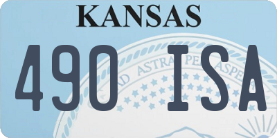 KS license plate 490ISA