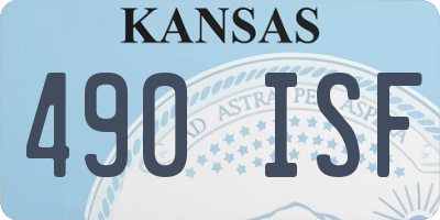 KS license plate 490ISF