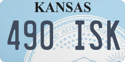KS license plate 490ISK