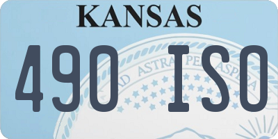 KS license plate 490ISO
