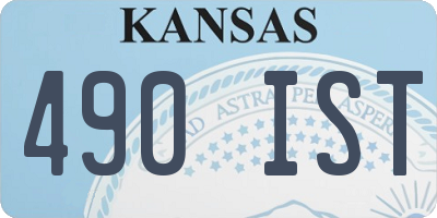 KS license plate 490IST