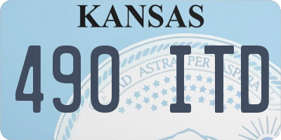 KS license plate 490ITD
