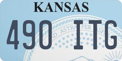 KS license plate 490ITG