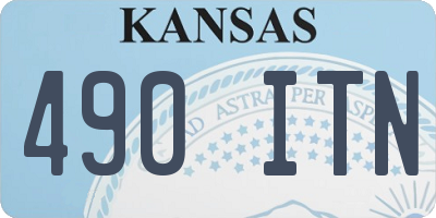KS license plate 490ITN