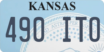 KS license plate 490ITO