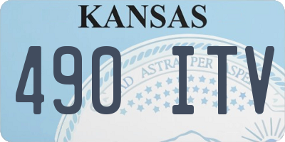 KS license plate 490ITV