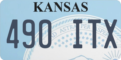 KS license plate 490ITX