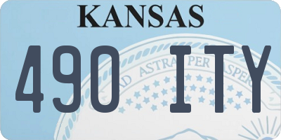 KS license plate 490ITY