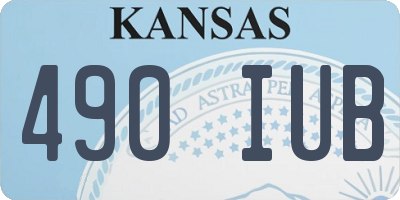 KS license plate 490IUB