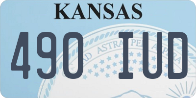 KS license plate 490IUD
