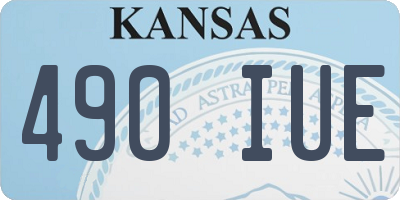 KS license plate 490IUE