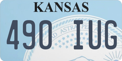 KS license plate 490IUG