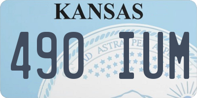 KS license plate 490IUM