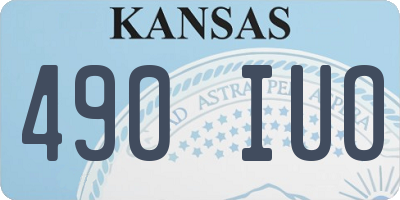 KS license plate 490IUO