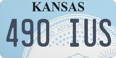 KS license plate 490IUS