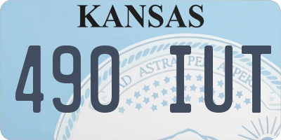 KS license plate 490IUT