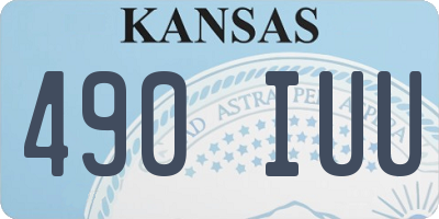 KS license plate 490IUU