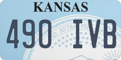 KS license plate 490IVB