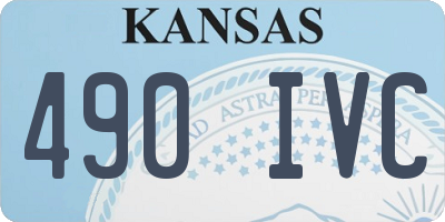 KS license plate 490IVC