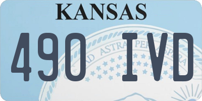 KS license plate 490IVD