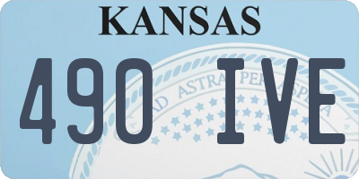 KS license plate 490IVE