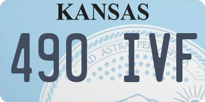 KS license plate 490IVF