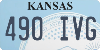KS license plate 490IVG