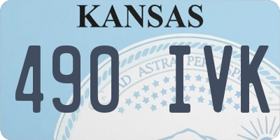 KS license plate 490IVK