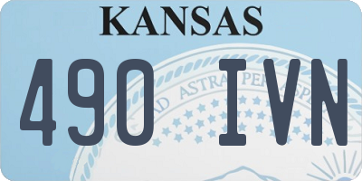 KS license plate 490IVN