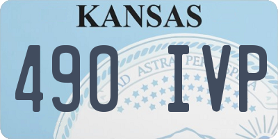 KS license plate 490IVP