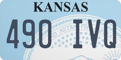 KS license plate 490IVQ