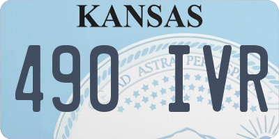 KS license plate 490IVR