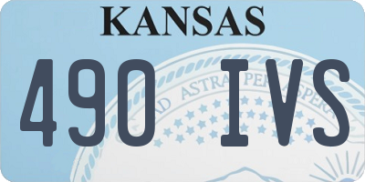 KS license plate 490IVS